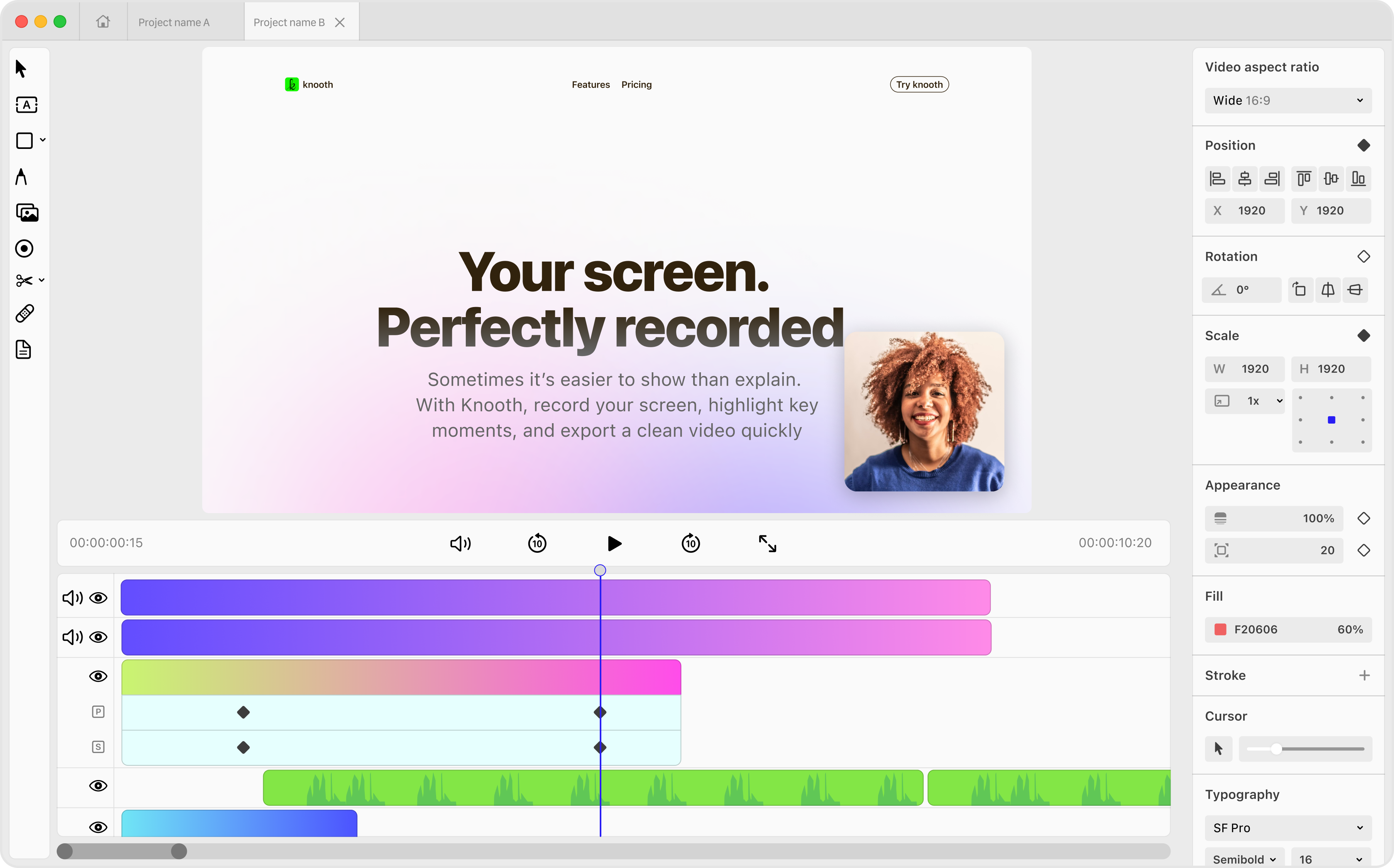 knooth App Interface
